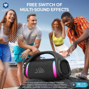 LITO LUMA – רמקול בלוטוס עם תאורת RGB וסאונד עוצמתי