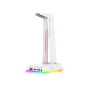 מעמד אוזניות גיימינג Onikuma עם תאורת RGB - לבן