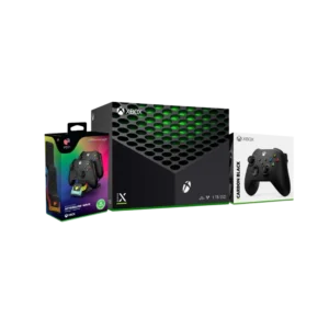 חבילת XBOX SERIES X: זוג בקרים שחורים ומטען כפול של PDP