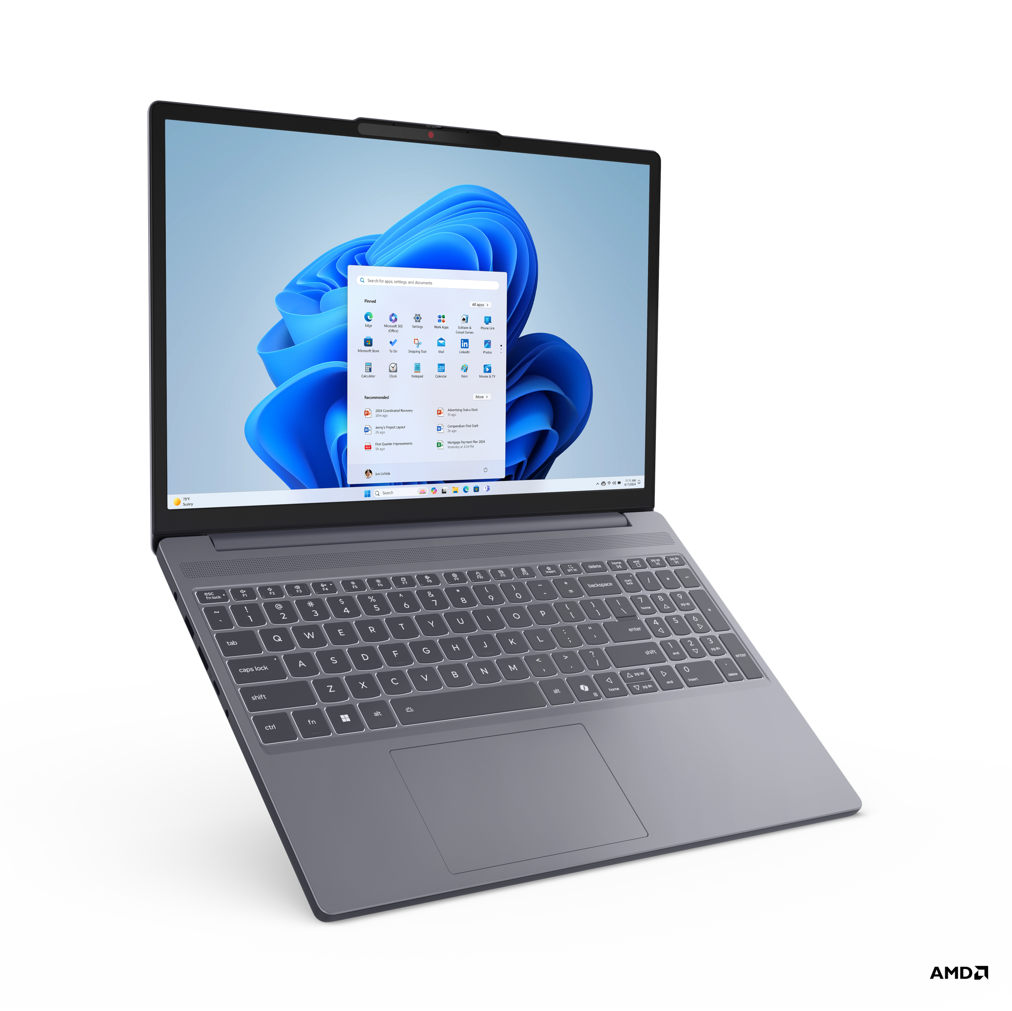 Lenovo IdeaPad Slim 3 מסך מגע 15.3 אינץ׳ Ryzen 7 170 Luna Grey